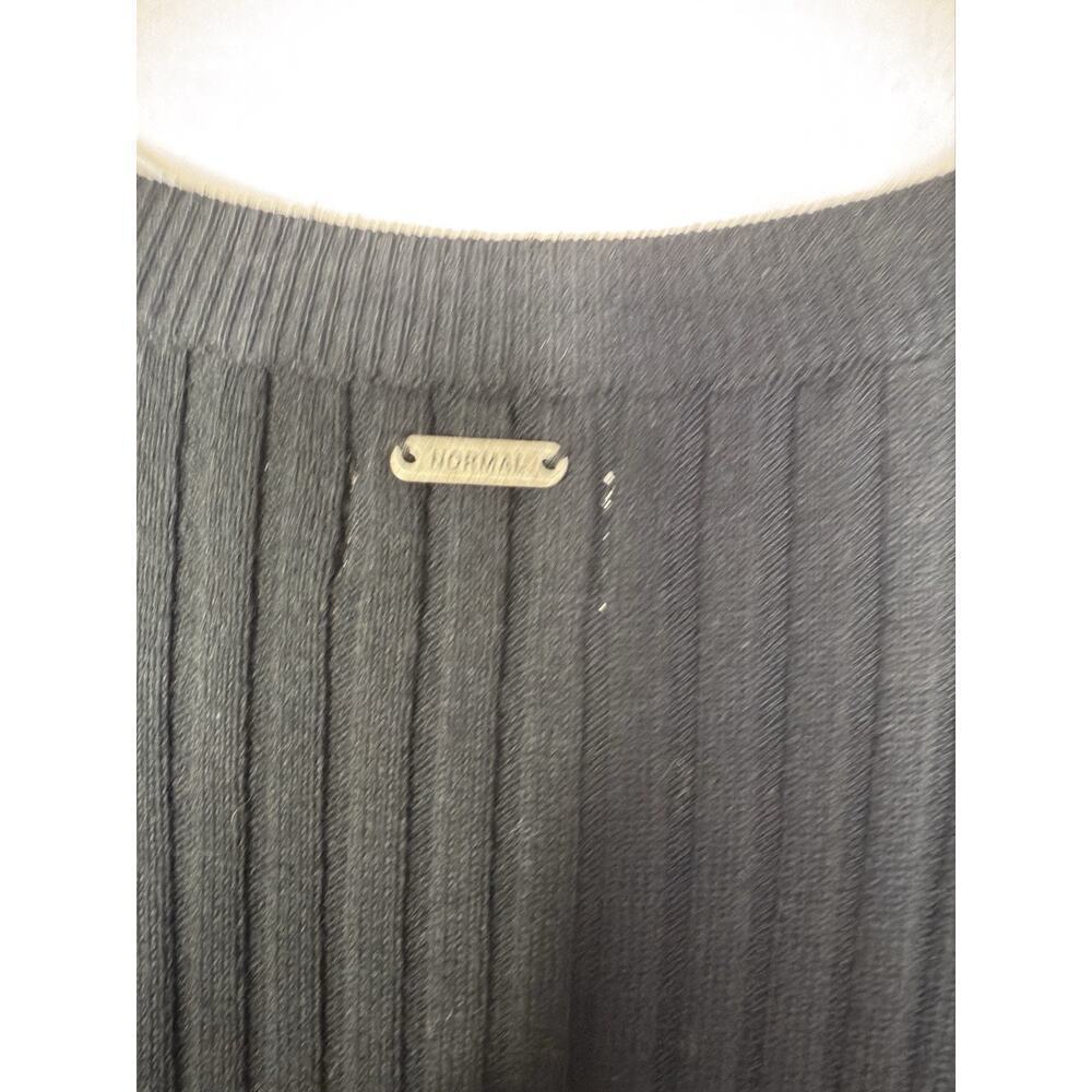 $150 The Normal Brand Rib Dress 100 Cotton Ava Black Maxi LongSleeve Bodycon XL - Picture 9 of 13